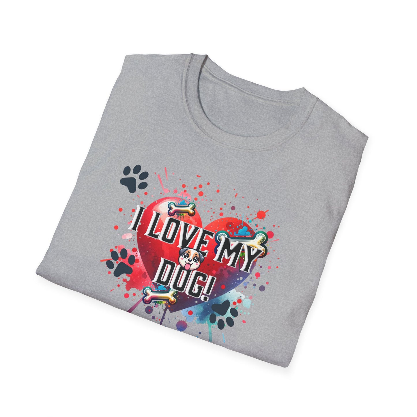 Love My Dog - Short Sleeve Unisex Softstyle T-Shirt