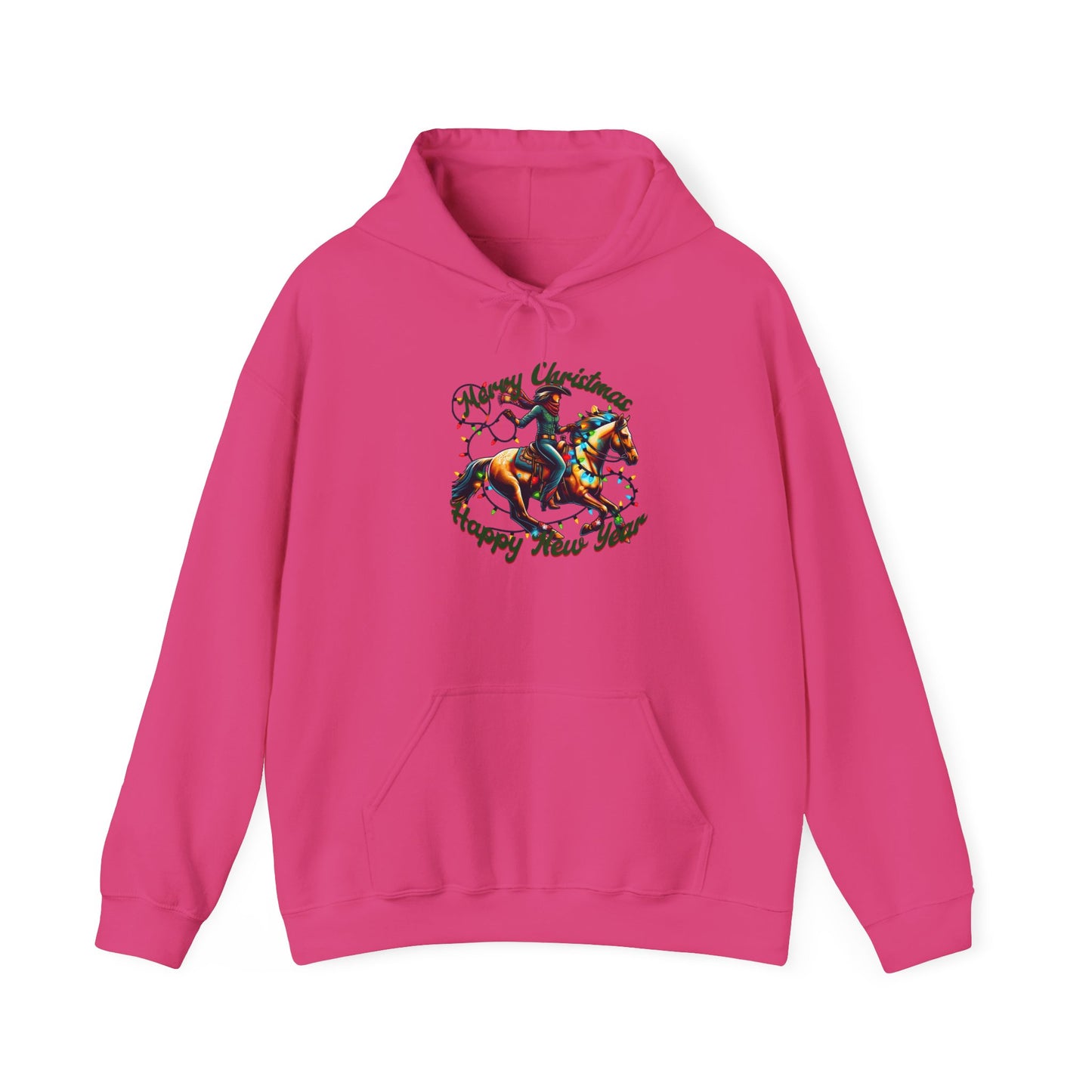 Lasso Christmas Cowgirl - Unisex Heavy Blend™ Hooded Sweatshirt