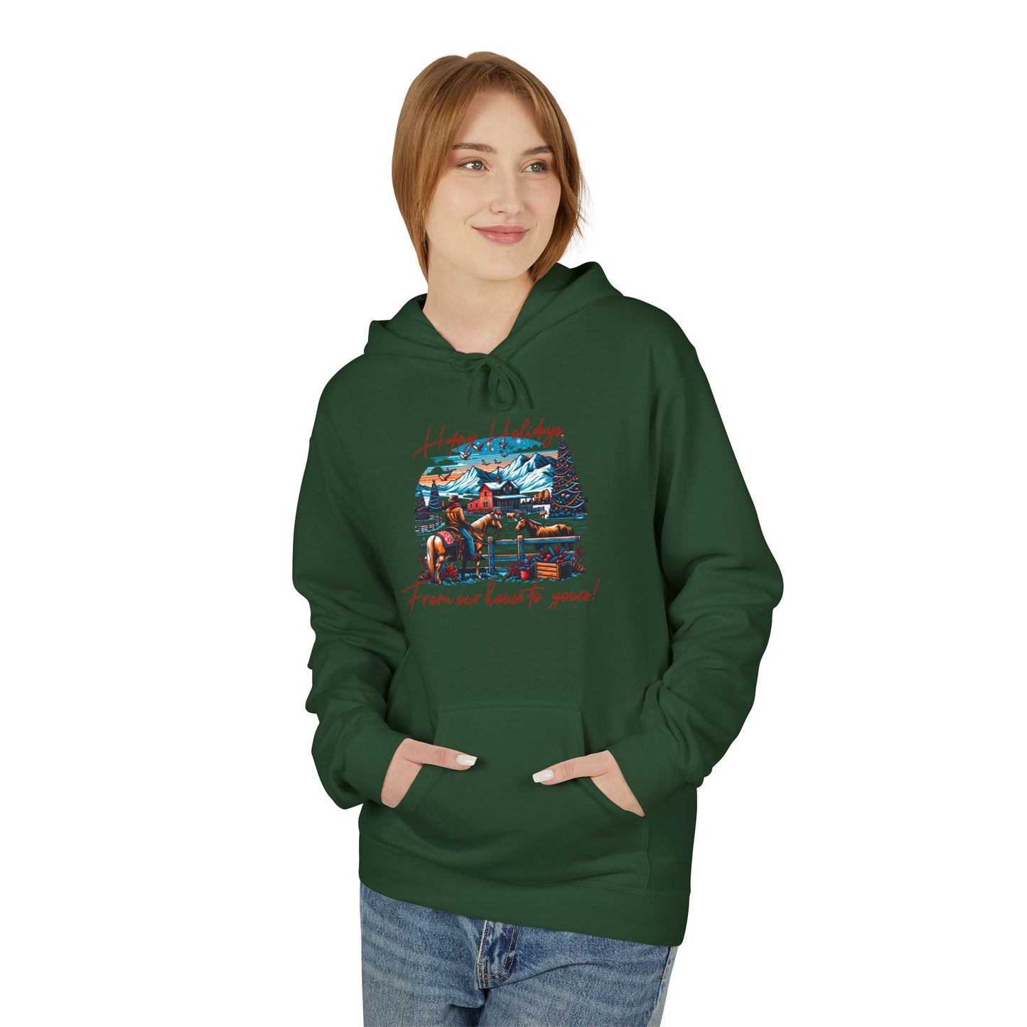 From Our House to Yours - Unisex Midweight Softstyle Fleece Hoodie