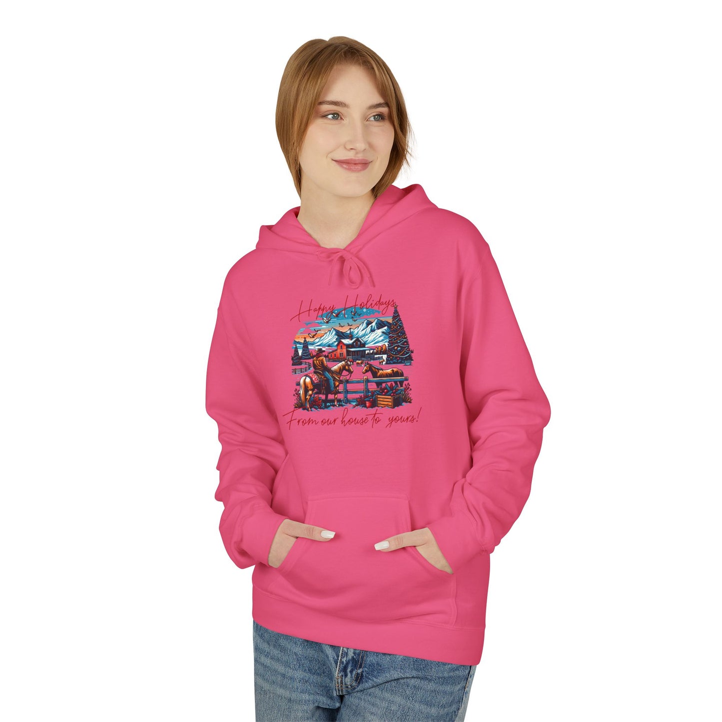 From Our House to Yours - Unisex Midweight Softstyle Fleece Hoodie