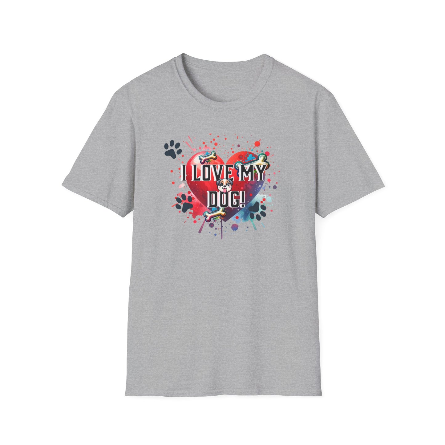 Love My Dog - Short Sleeve Unisex Softstyle T-Shirt