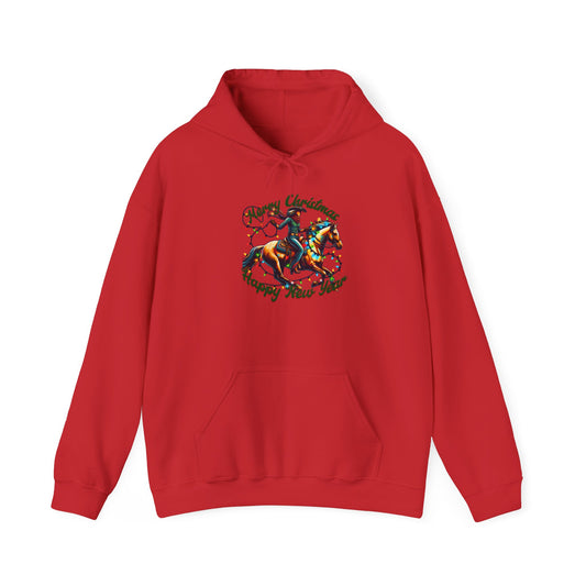 Lasso Christmas Cowgirl - Unisex Heavy Blend™ Hooded Sweatshirt