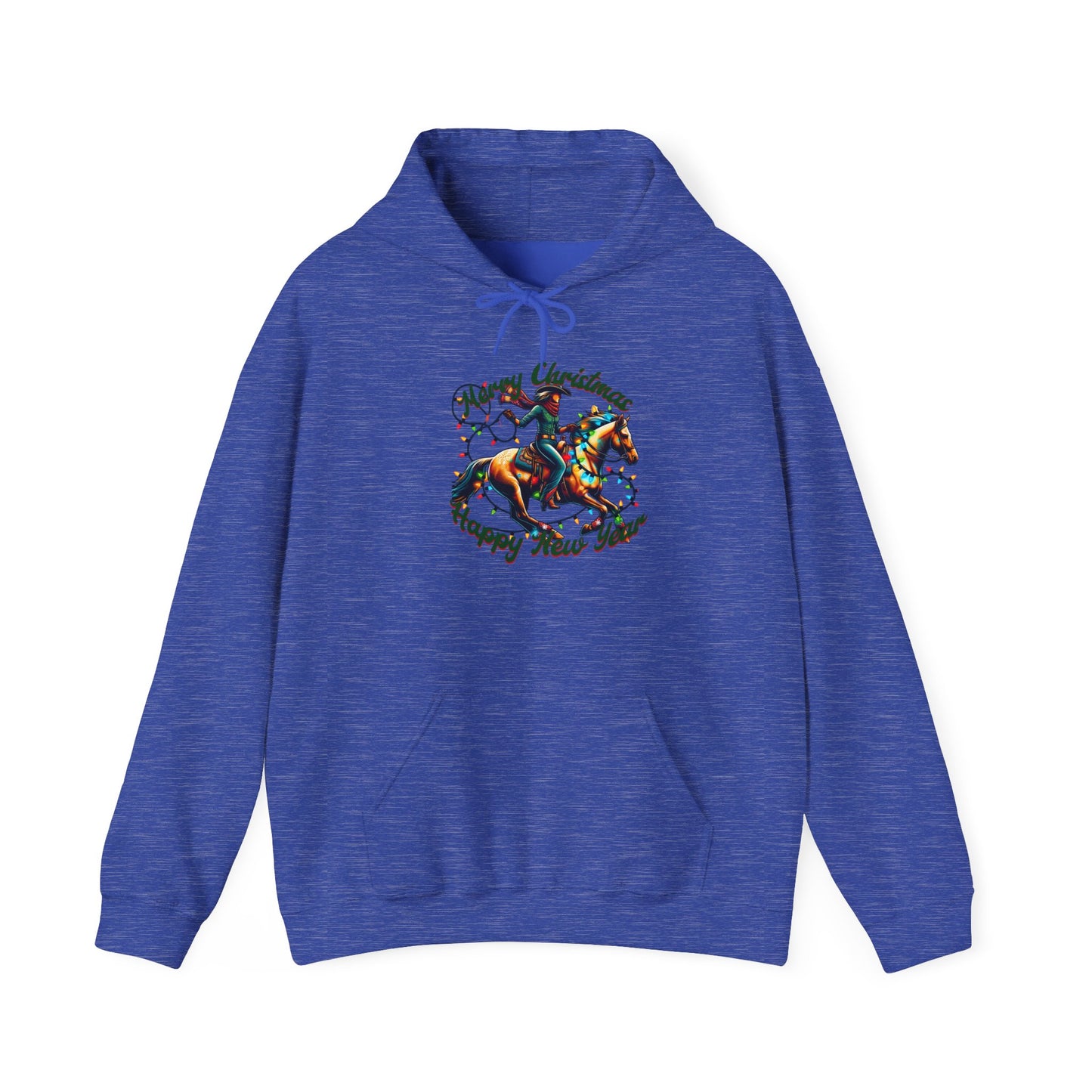Lasso Christmas Cowgirl - Unisex Heavy Blend™ Hooded Sweatshirt