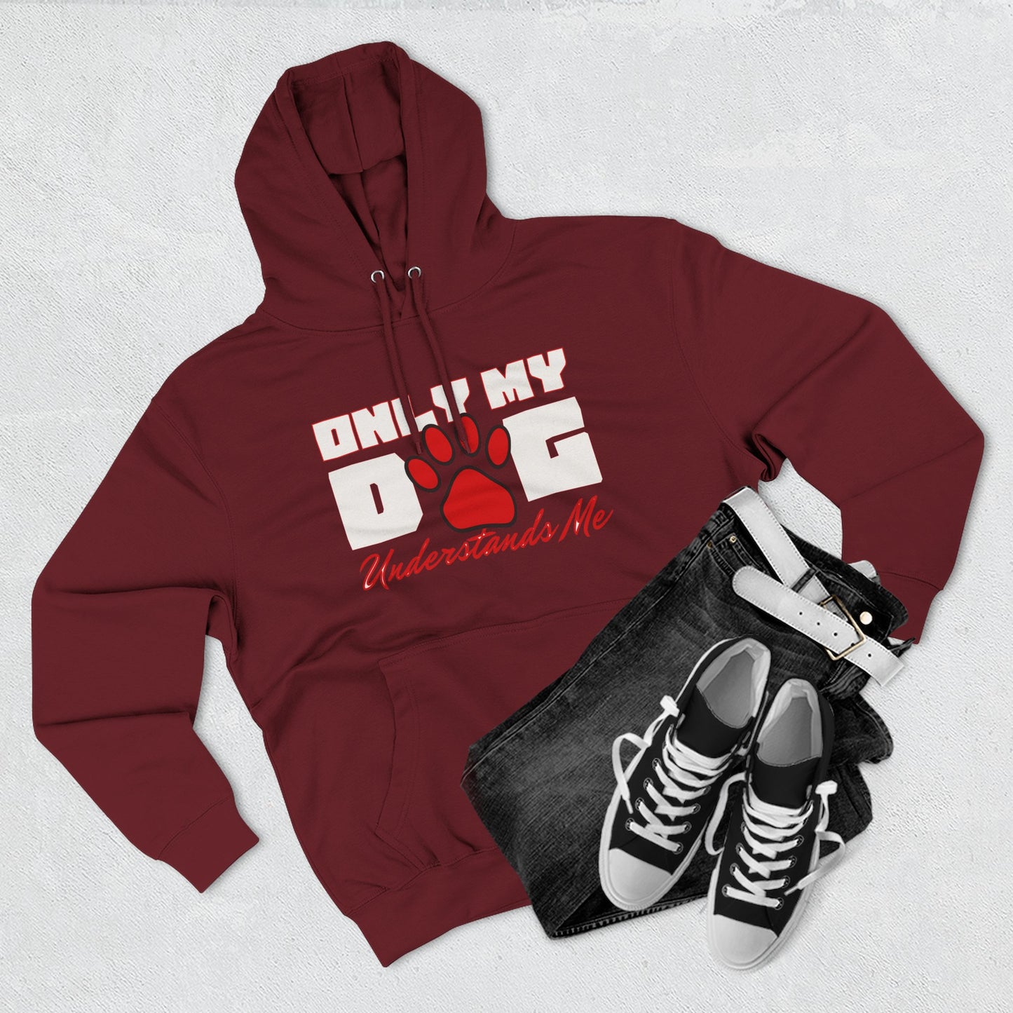 Only My Dog - Three-Panel Fleece Hoodie