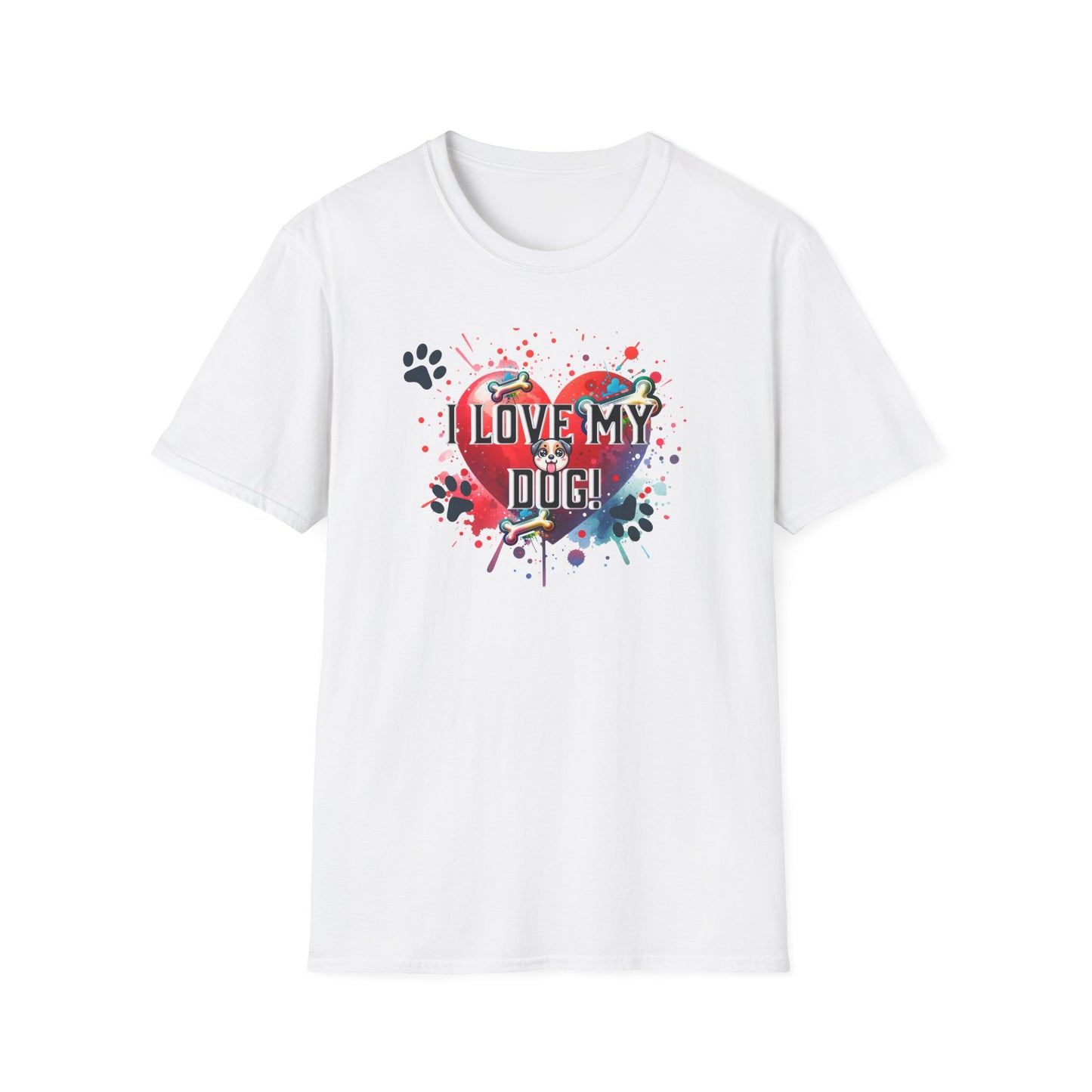 Love My Dog - Short Sleeve Unisex Softstyle T-Shirt