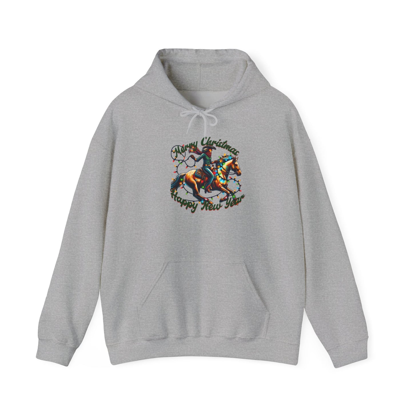 Lasso Christmas Cowgirl - Unisex Heavy Blend™ Hooded Sweatshirt