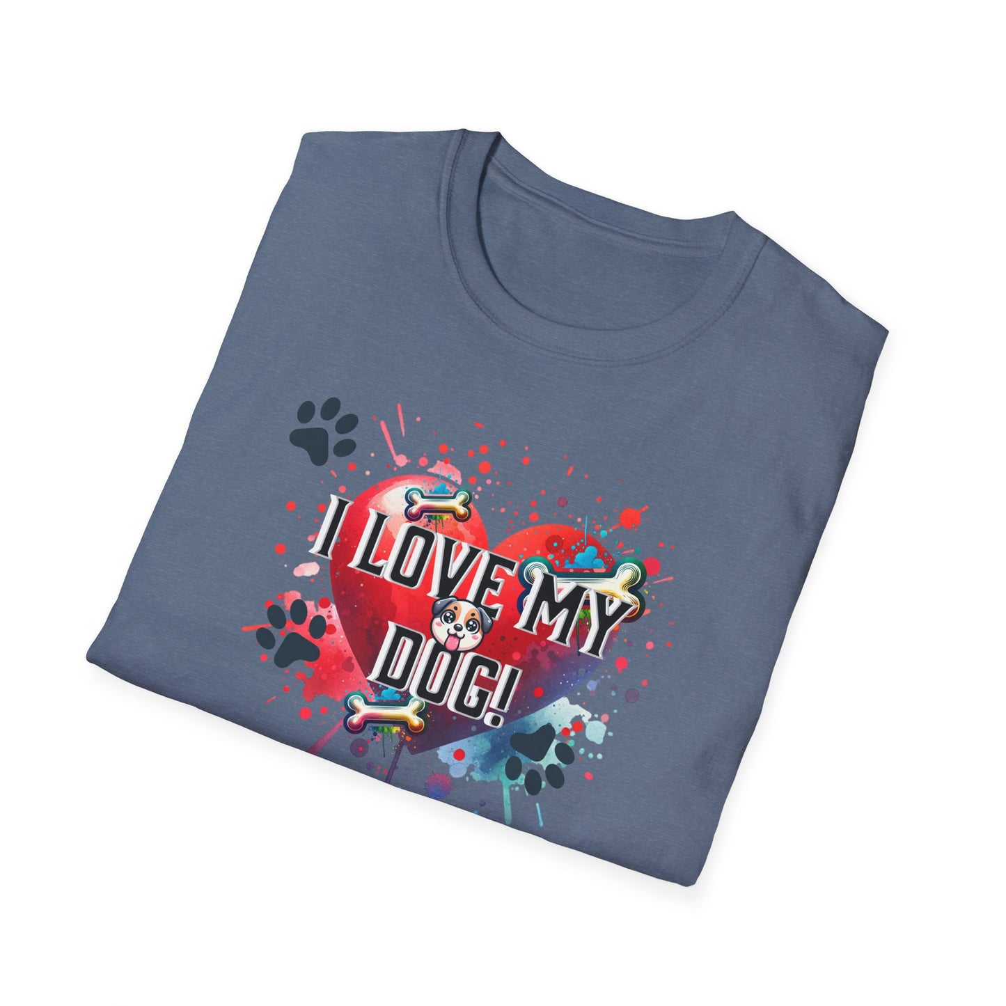 Love My Dog - Short Sleeve Unisex Softstyle T-Shirt