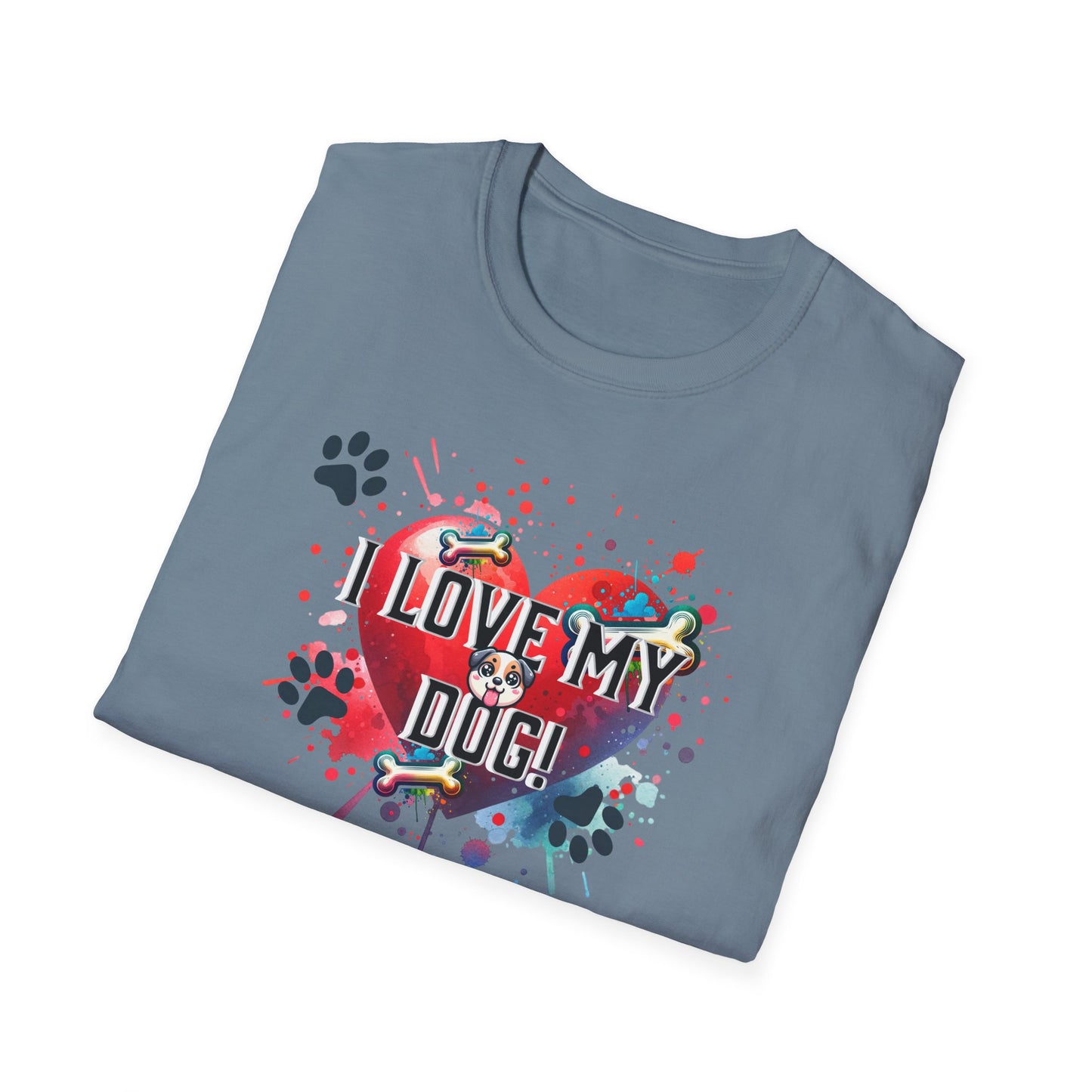 Love My Dog - Short Sleeve Unisex Softstyle T-Shirt